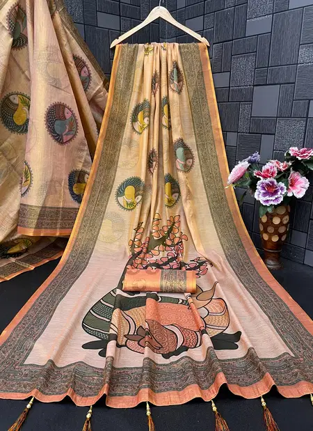 Ktd 2080 Handloom Fabric Digital Printed Saree